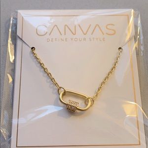 Canvas gold chain necklace